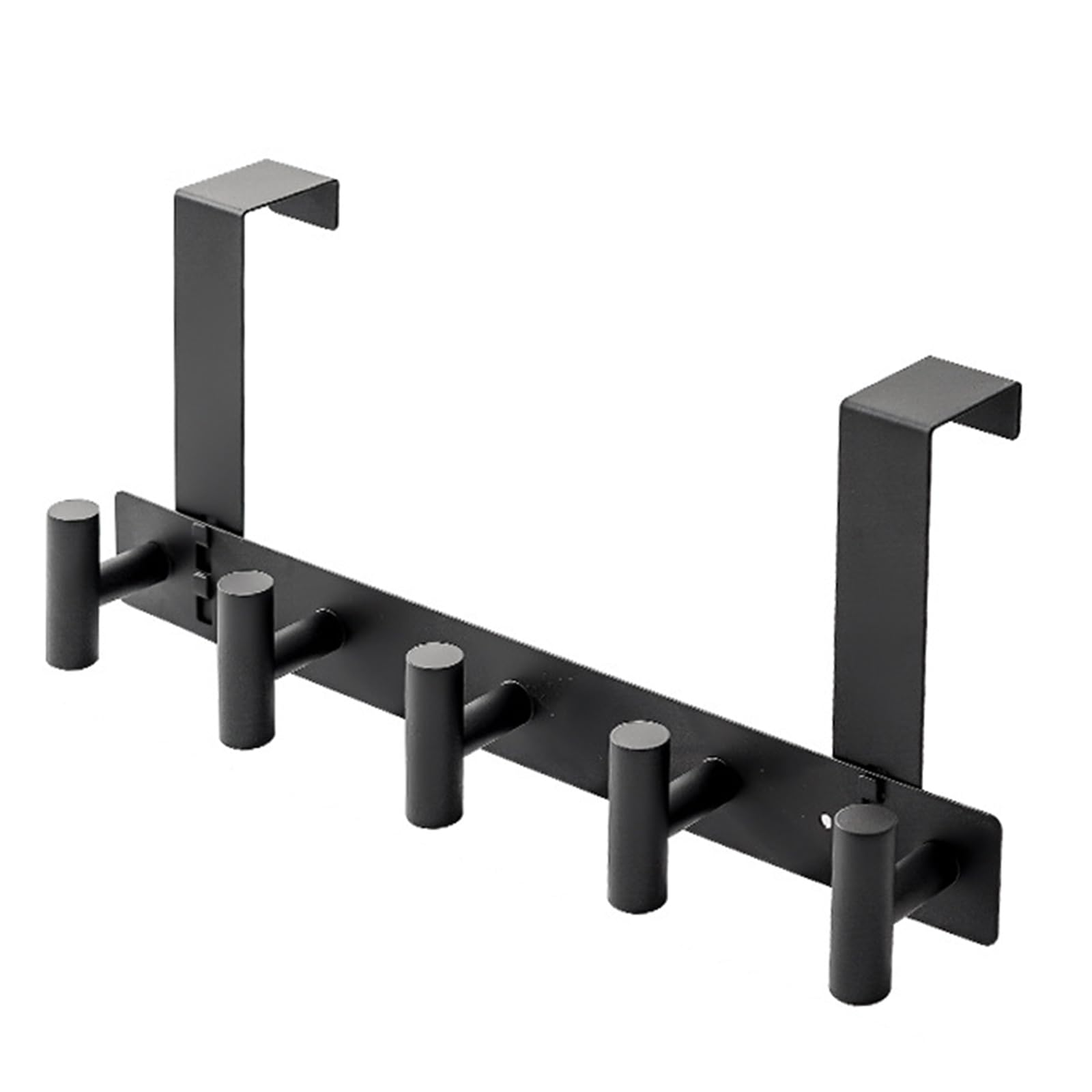 Asukohu Black Space Saving 5 Hook Over Door Organizers Sturdy Stainless Steel Towel Hooks Hanger For Home Offices And Dorm Use Towel Hooks For Door