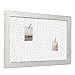SOFE Chicken Wire White Framed Bulletin Boards for Walls, Wooden Grid Shelf for Jewelry Organizer, Decorative Notice Memo Board or Vision Board, Hanging Photo Display Board for Home Office Wedding