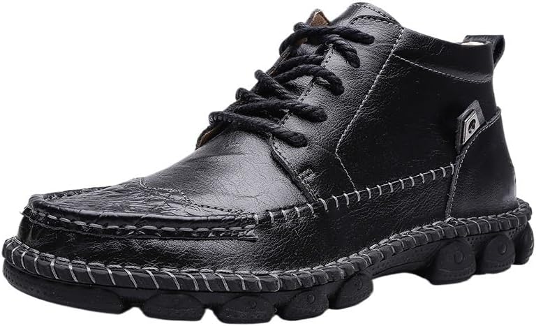 Men's Classic Break Shoes Supple Full-Grain Leather Shoes Dress Shoes Formal Classic Lace-up Oxfords Shoes for Men