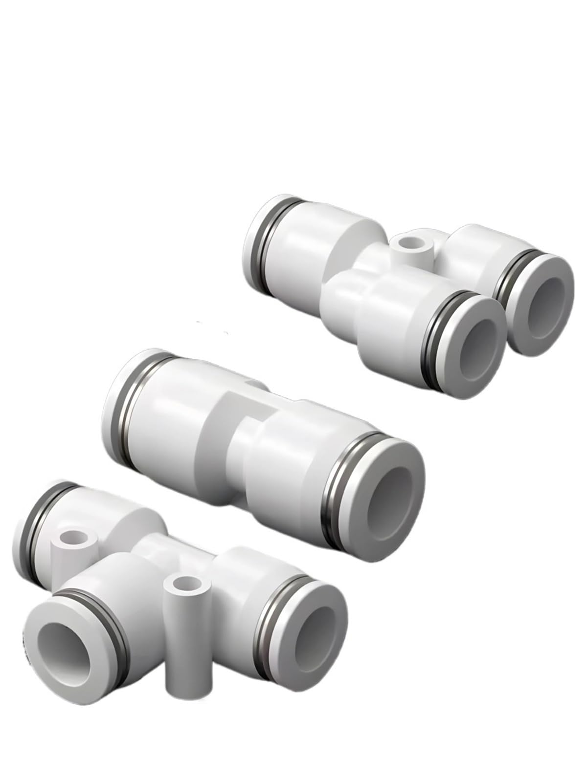 Pneumatic Fitting White Hose Fittings Pipe Connectors PCF 1/4 1/2 6mm 8mm Thread Coupling Tube Connector 1Pcs(8-04 (8mm-1l2))