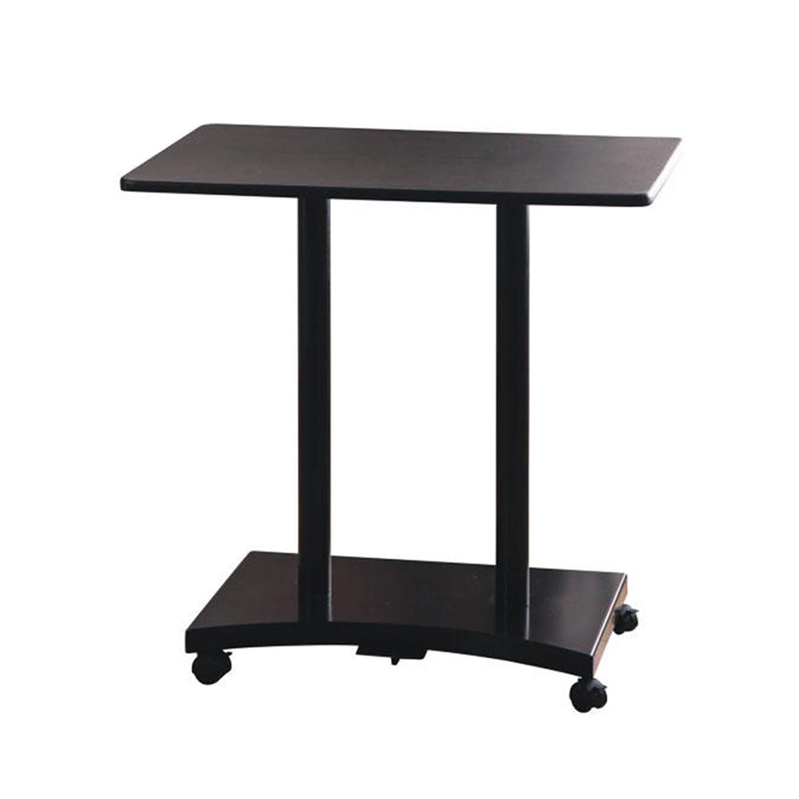 IUokLU Mobile Laptop Cart with Wheels Adjustable Footrest 150kg Capacity for Offices Seminars SchoolsPortable & Ergon Black Workstation (Black)