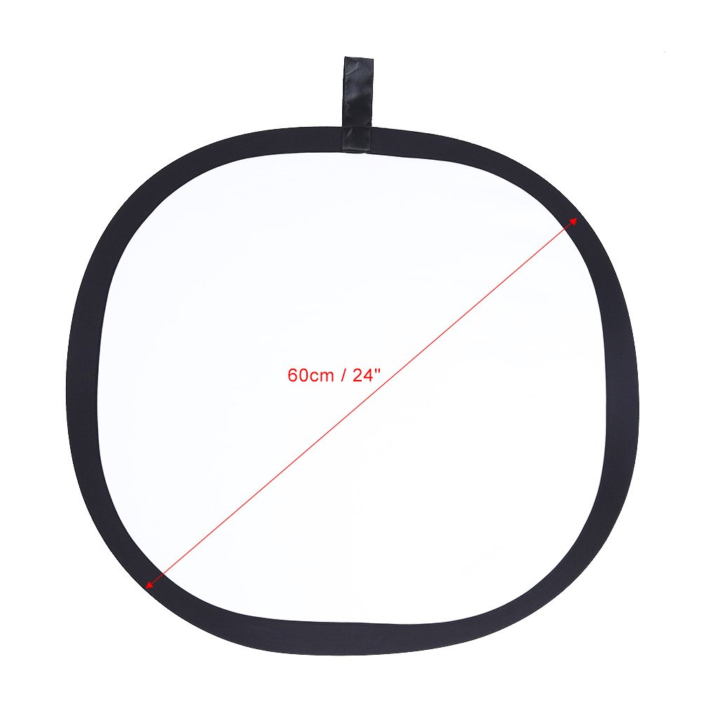 Carte de Mise au Point de Balance des Blancs 60cm, Réflecteur de Référence Gris 18% pour la Photographie