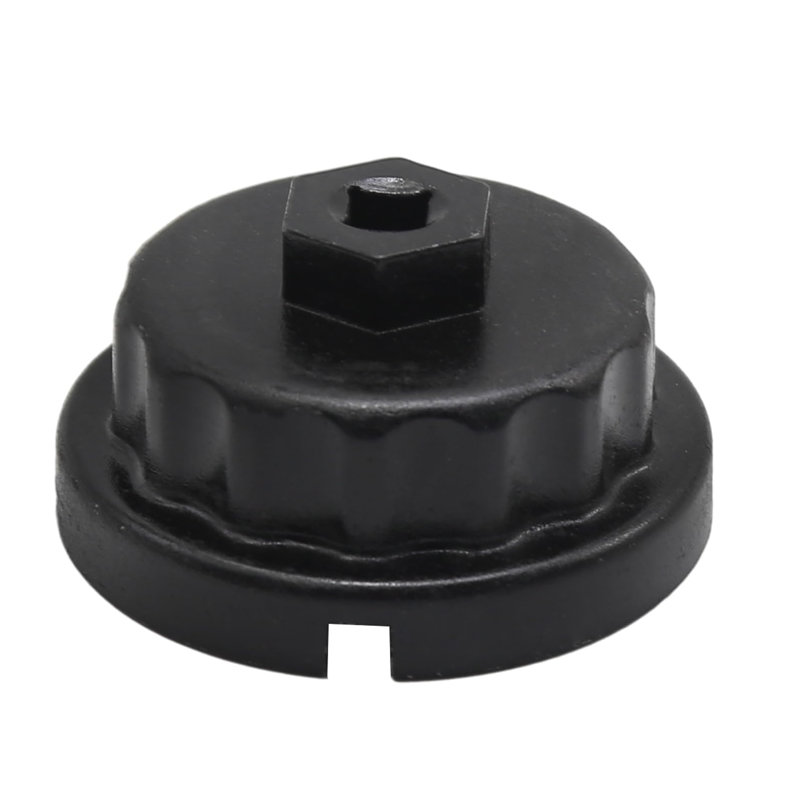 CADUFUELLY Oil Filter Wrench, Oil Filter Cap Removal Socket Tool, 64.5mm 14 Flute Cavity Style Oil Filter Wrench Tool Replacement for Toyota, Lexus, RAV4, Camry, Tundra, Sienna 2.5-5.7L Engine