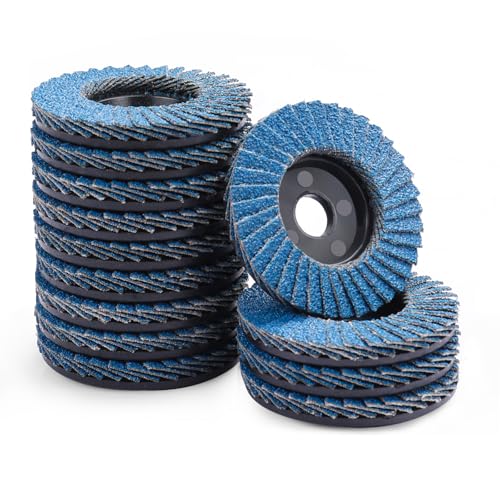 12 Piezas Discos Abrasivos, 76 x 10 mm Discos de Láminas para Madera Acero inoxidable Metal (grano 80)