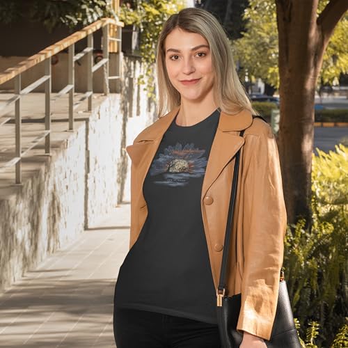 Life is Good Women's Crusher Tee, Long Sleeve Cotton Graphic T-Shirts, Spooky Daisy Moon3