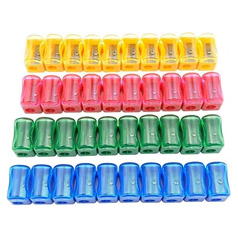 96 Pcs Manual Pencil Sharpener Bulk for Kids Mini Colored Handheld Pencil Sharpener Small Portable Pencil Sharpeners for Home office School Use Cover
