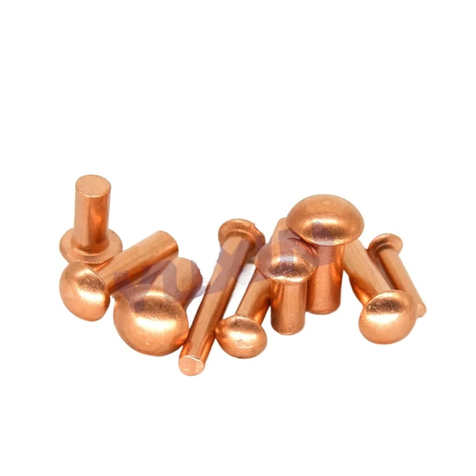 Solid Aluminium Countersunk Head Rivets, Rivets GB867 M2.5/M3 Copper Pan Head Half Round Solid 3-12mm Pack of 50 Or 100 pcs(M3X8mm 50Pcs)