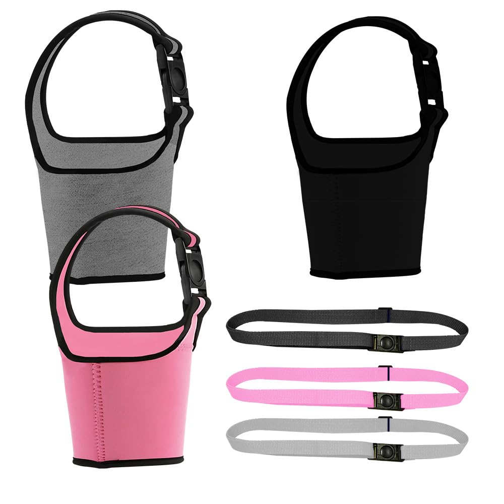 XINGSUI 3 Pcs Portable Water Bottles Sleeve,Insulated Tumbler Coffee Cup Sleeve, Water Bottle Case, Neoprene Water Bottle Carrier Bag, for Outdoor Hiking, Camping, Cycling — image 1