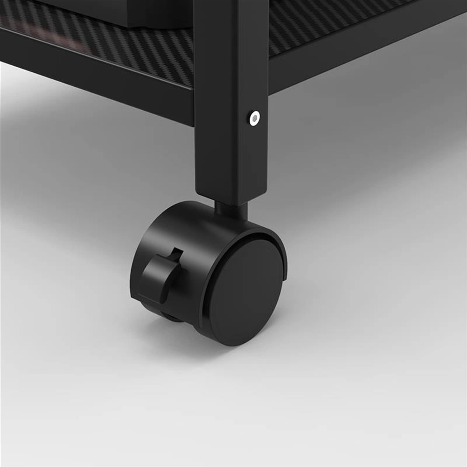 Podstawka pod CPU Dwupoziomowa stojak na komputer PC z blokowanymi kółkami, stojak na mobilny procesor z miejscem do przechowywania, stabilna metalowa rama, uchwyt na walizkę na komputer PC do domoweg