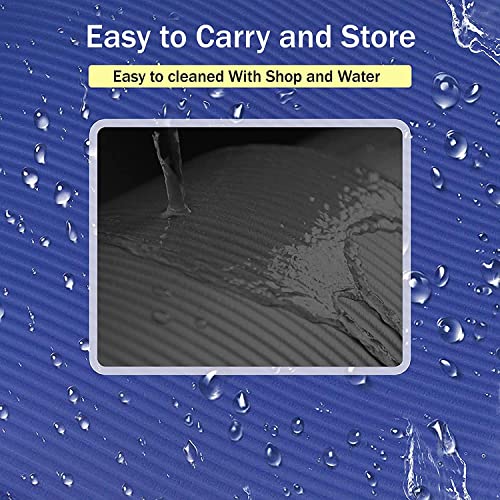 Image of AYSIS 13mm Extra Thick Yoga and Exercise Mat with Carrying Bag for Gym Workout and Yoga Exercise. (Black)