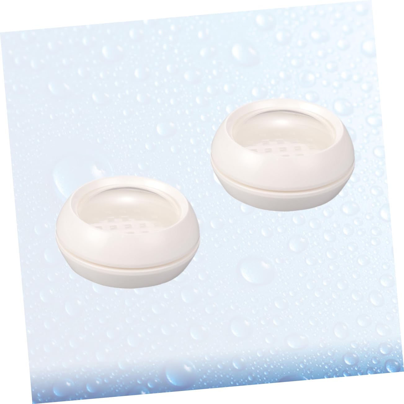 Angoily Portable Loose Powder Box Blush Container Double Layer Makeup Compact Empty Powder Case Material for Women Girls