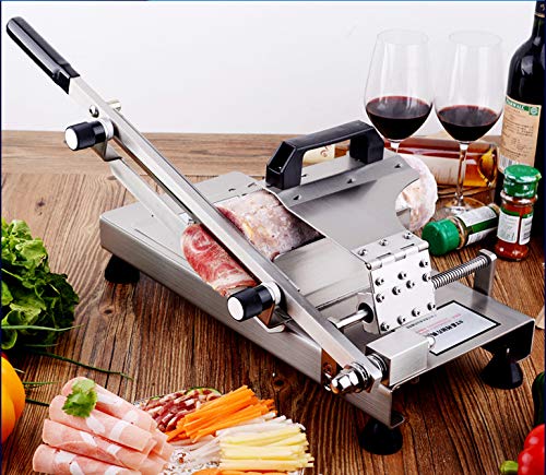 NEWTRY Fleischschneider, manueller Schneider, Edelstahl, kommerzielle große Größe, Fleischhobelmaschine ST300 für… – Bild 3