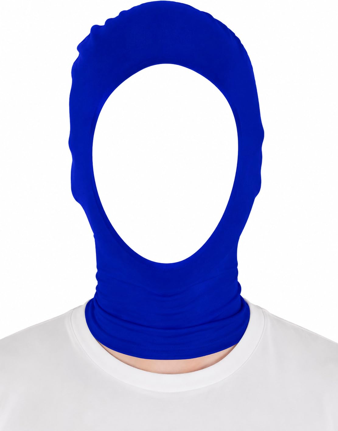 Sheface Men's and Women's Spandex Halloween Cosplay Mask Party Open Face Hood Costume Mask (Blue)