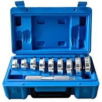 ATPEAM 10tlg Lager Buchsen Druckstücksatz, Aluminium Simmerring Austreiber Eintreiber Treibsatz Werkzeug für Werkstattpresse, Radlager Reparatur Set für Auto