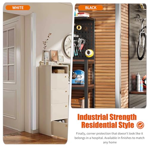 Image of 2x2x48 Inch 304 Stainless Steel Wall Corner Guards (5-Pack) Heavy Duty Rounded Corner Protector, Smooth Folded Edge Design for Wall Protection Stainless Steel Slab