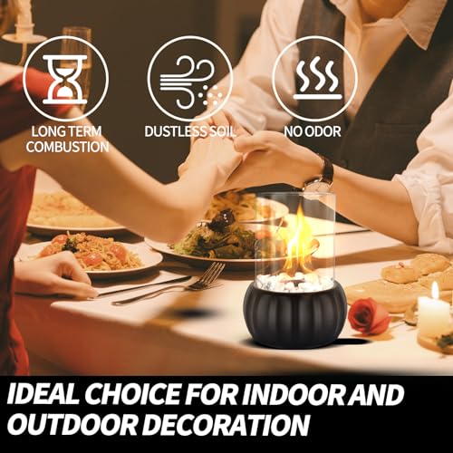 MOJINO Tischkamin Bioethanol für Outdoor Indoor, Tischfeuer Balkon, Brennkammer für Ethanol Kamin, Geschenkideen Gartendeko für Draußen