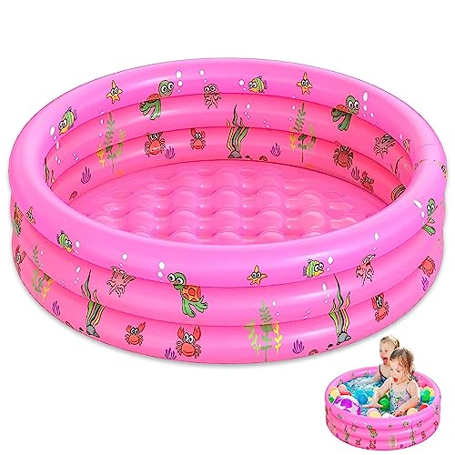 Flur POOL SEA Planschbecken Für Kinder | 160x30 Cm Faltbarer Hartschalenpool Mit Rutschfester Unterseite | Meeres-Design