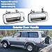 Osompar Exterior Door Handle Fit for Toyota Land Cruiser 80 Series Lexus LX450 1990-1998 Replaces 69210-60010 69220-60010 69230-60010 69240-60010 4pcs Chrome Front Rear Driver Passenger Side