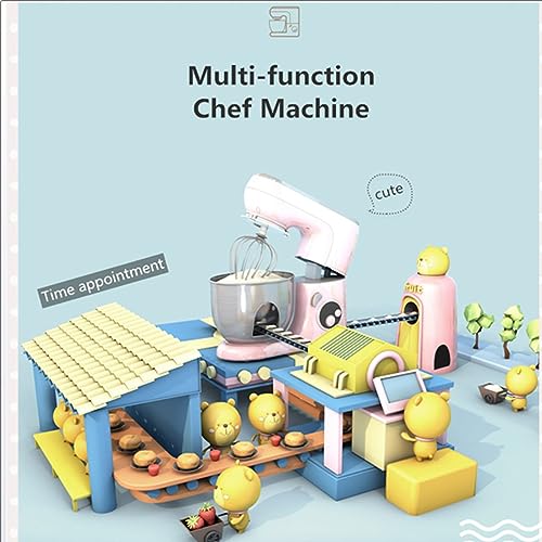 Stand Mixer Food Processor Electric Mixer 6 Speed Adjustable 1000W Tilt Head Food Mixer with 5L Stainless Steel Mixing Bowl for Kitchen Baking Cake Mini Egg Cream Food Beater - Image 7