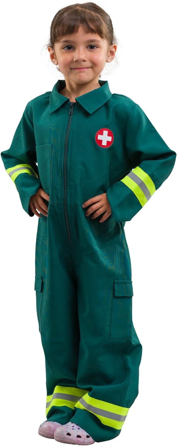 PRETEND TO BEE Deluxe Paramedic Dress Up Costume for Kids, 5-7 Years