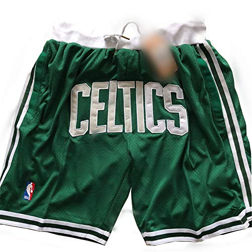 ULIIM Celtics Pantalón Corto para Hombre Boston Celtics Deportivos Retro Swingman Pantalones Deportivos para M-XXL