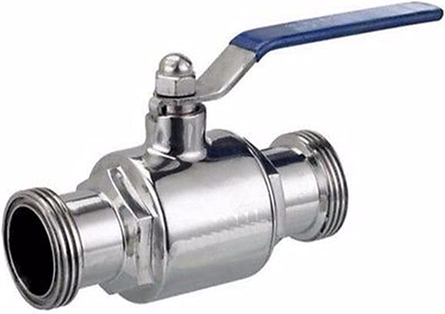 Conector para grifo de jardín, Válvula de bola de unión con rosca macho tipo T sanitaria de 1-1/4 pulgadas
