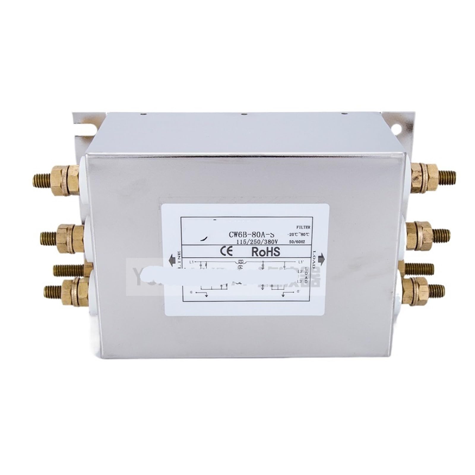 CAAUYXZW CW6B-150A-S Power filter 380v screw interface three-phase AC input(CW6B-80A-S)