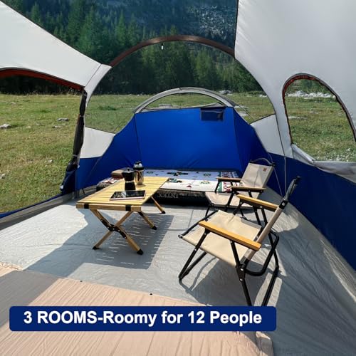 CAMPROS CP 12-Person 3 Room Tent