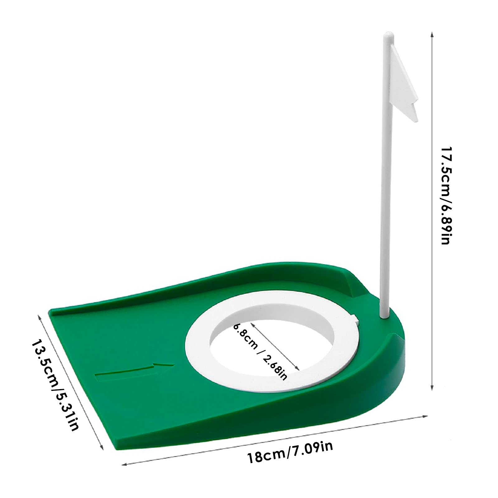 SOONHUA Tapis de Golf Intérieur/Green Putting Practice Cup Golf Putting Trou Aides à La Formation Plastique Practice Putting Indoor & Outdoors
