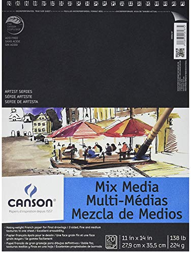 Canson Artist Series Mix Media Pad 9" x 12", Paper, Graphite, 9-x-12-Inch