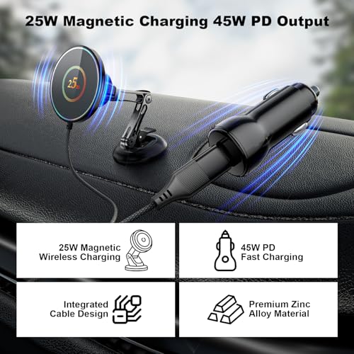 Accesorios para teléfono de coche como este cargador magnético inalámbrico rápido de 25W 6