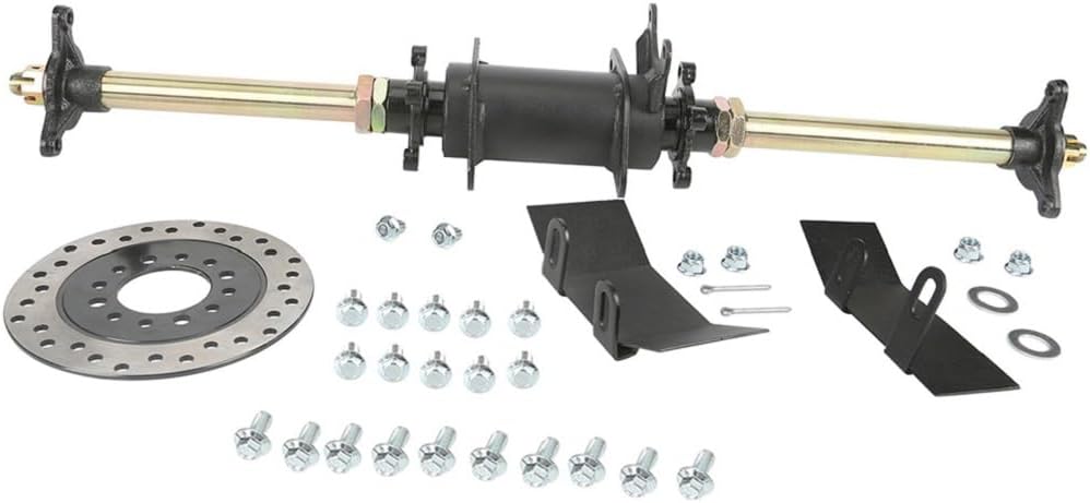 5" 11x7.10-5 Go Kart Tires and Rims, Go Cart Wheels & 3 Studs Wheel Hubs & 28 Inch Rear Axle Shaft Kit – for DIY Karting Go Cart 4 Wheelers ATV UTV Drift Trike Golf Cart Quad Buggy Lawn Mower