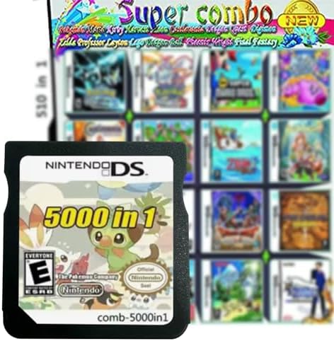 5000 in 1 Games DS Games, NDS Game Card, Cartridge Super Combo for DS ...