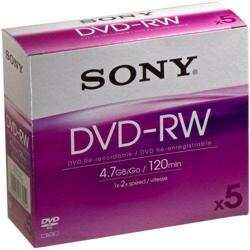 Sony SDMW47CF5 - Disco DVD-RW regrabable, pack de 5