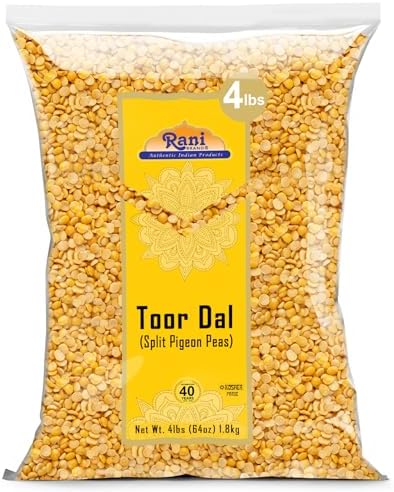 Rani Toor Dal (Split Pigeon Peas) 64oz (4lbs) 1.81kg Bulk ~ All Natural | Gluten Friendly | NON-GMO | Vegan | Indian Origin