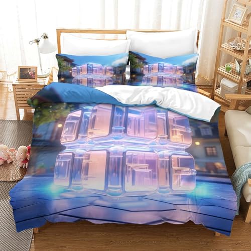 Housse de couette enfant 200x200 multicolore ensemble lit double