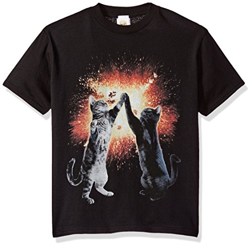 LOST GODS Boys' Little Cat Five Graphic T-Shirt, Black, YM