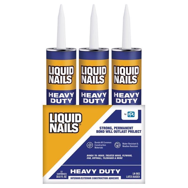 Image of Liquid Nails Heavy Duty Construction Adhesive (LN903), 10 oz (Pack of 12)