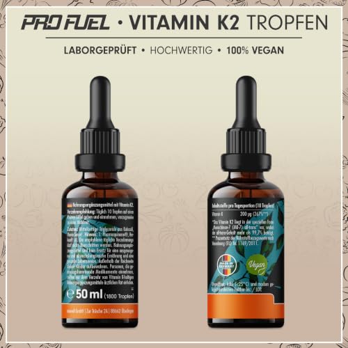 Vitamin K2 Tropfen 1800x (50ml) - mit 200 µg Vitamin K2 MK7 pro Tag - Pharmaquinone® Premium Vit. K2 hochdosiert mit 99… – Ansicht 6