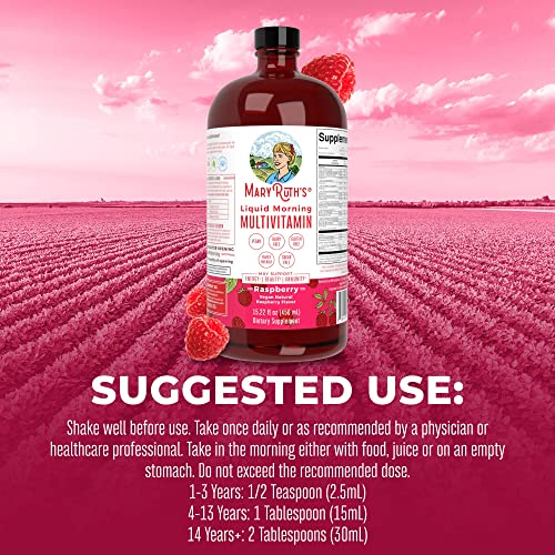 Multivitamin for Women, Men & Kids by MaryRuth's | Liquid Morning Multivitamin | Mens, Womens Multivitamin| Vitamin A C D E B6 B12 Biotin Zinc | Beauty | Vegan | Non-GMO | Gluten Free | 15 Servings - Image 6