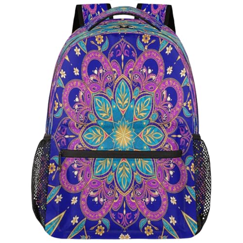 Mochila escolar de viaje mandala para estudiantes de secundaria