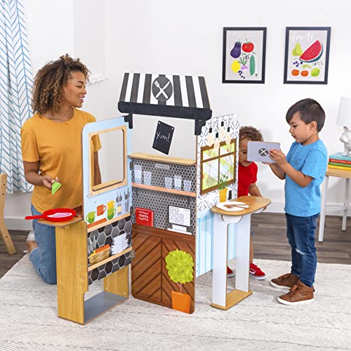 KidKraft 20121 Pop-Up Restaurant Let's Pretend Spielküche aus Holz, Mit 18 Spielteilen einschließlich Lebensmitteln… – Bild 7