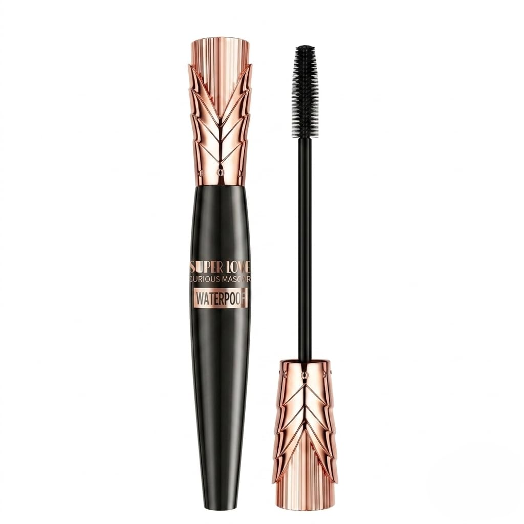 Waterproof Mascara for Oily Skin, Volumizing Lengthening Quick Dry