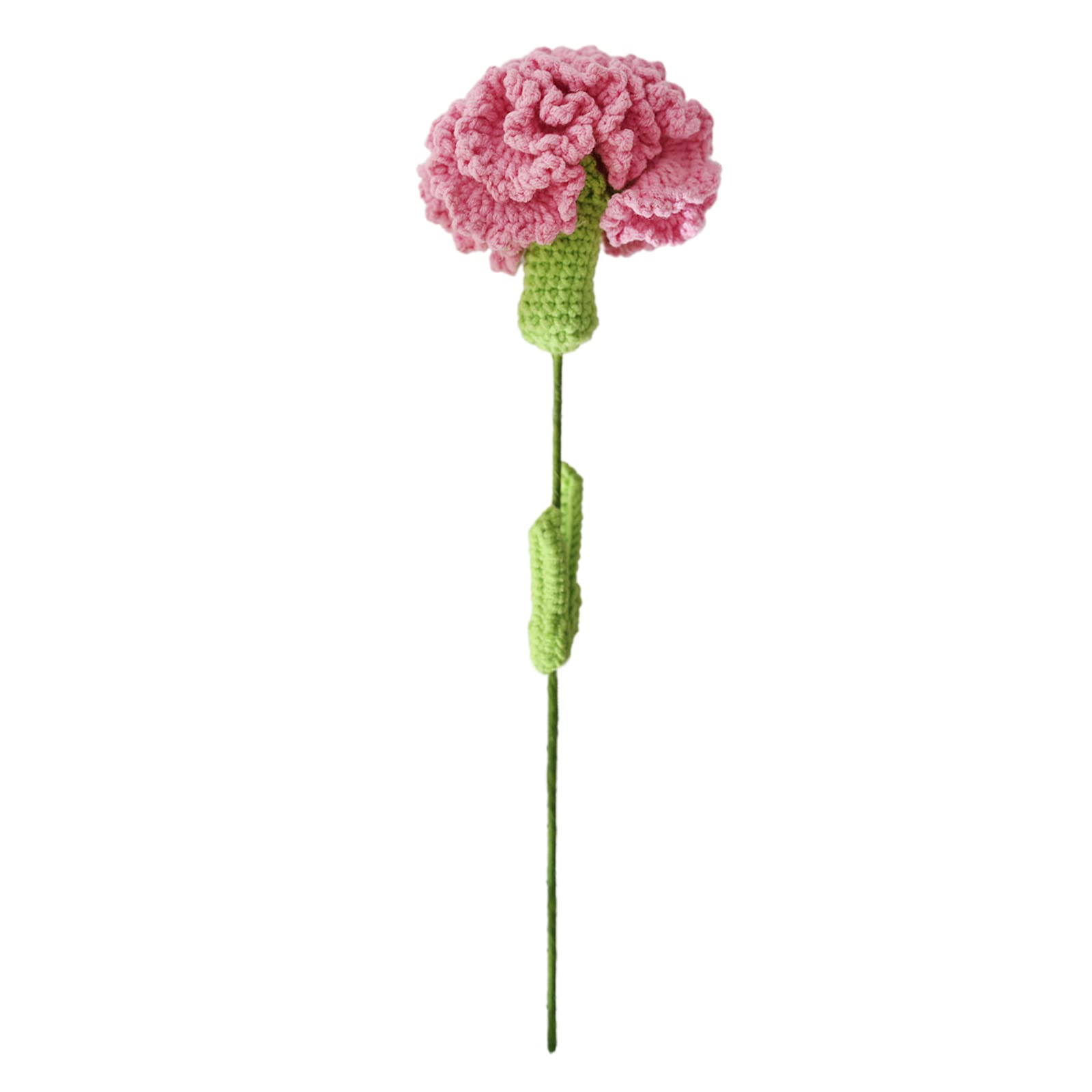 rujjftsy Fiori di garofano all'uncinetto, bouquet di garofani lavorati a maglia, fiori artificiali all'uncinetto, fiori di garofano unici e carini per compleanno, festa della mamma, decorazione per la