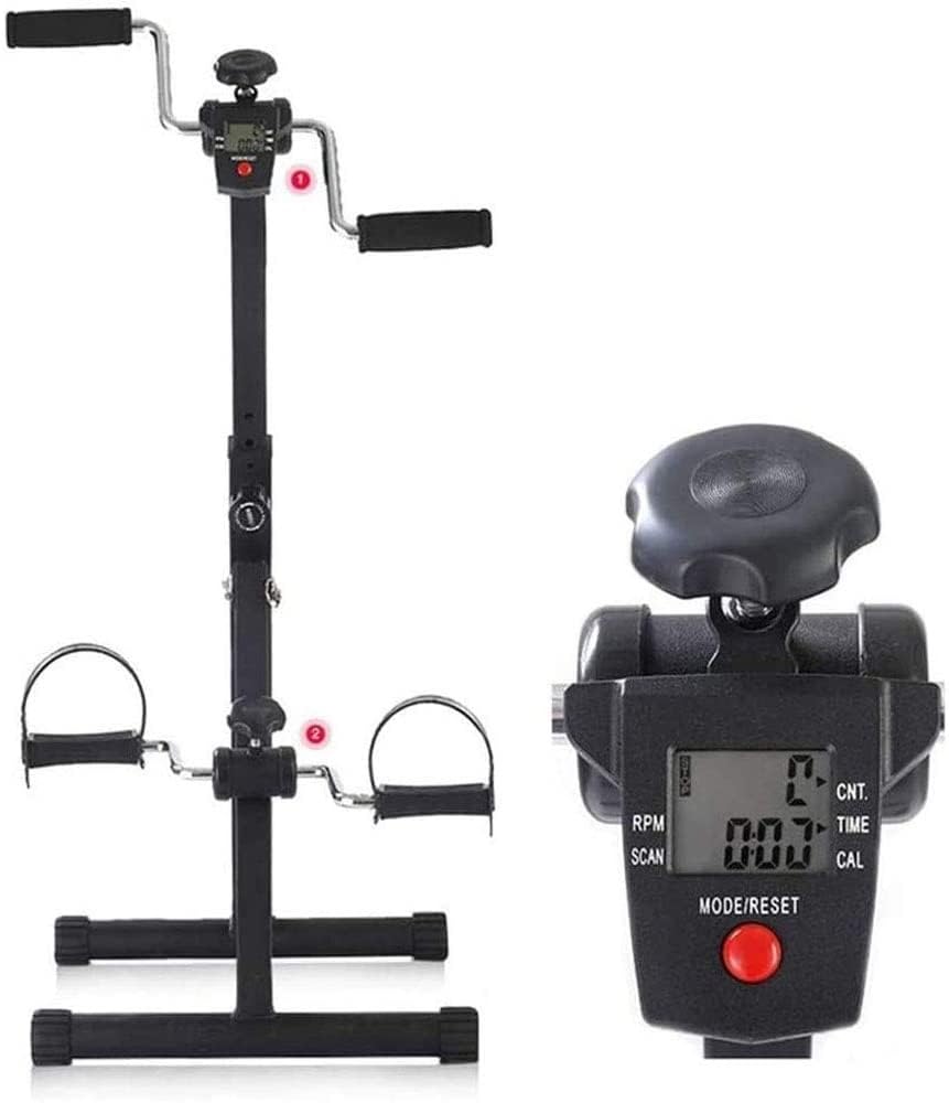 Pedale Ginnico Pieghevole per Anziani Bicicletta per Riabilitazione con Monitor LCD Attrezzature per Il Fitness per Palestre Domestiche Cyclette per Allenamento di Riabilitazione