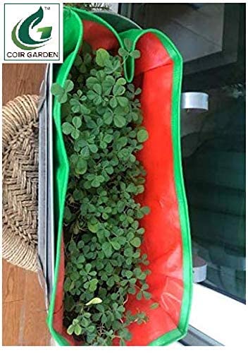 COIR GARDEN-Terrace Gardening HDPE Grow Bags for Vegetable Plants (18"x12"x8" Inches) - [46cms(L) X30cms(W) X20cms(H)] - Pack of 4