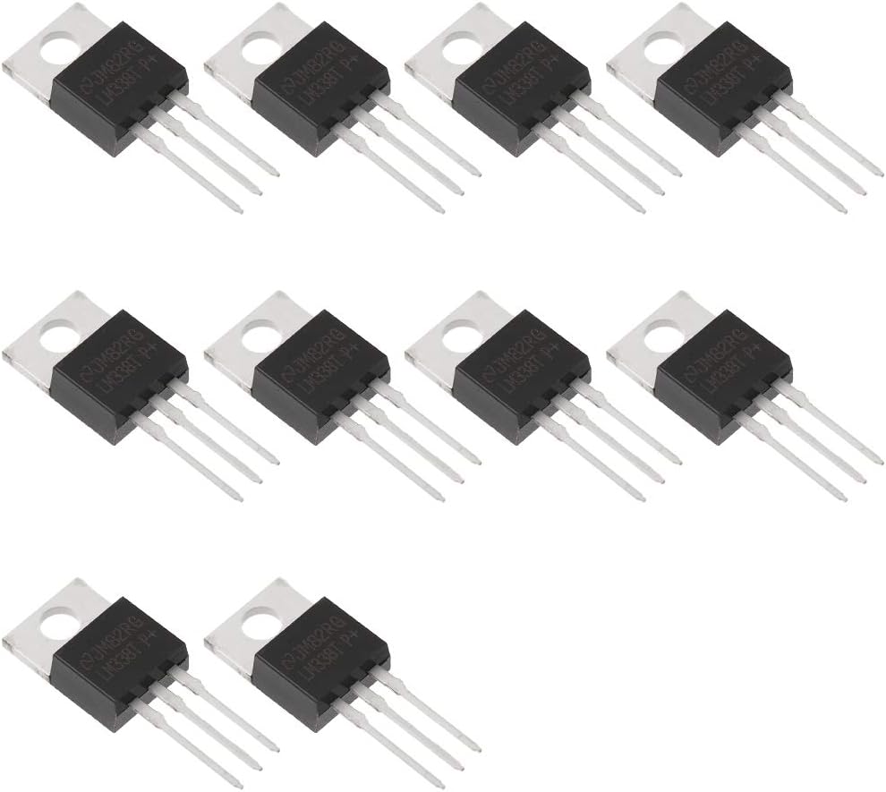 10pcs LM338T LM338 338 1.2V to32 V Linear Voltage Regulator 1-Channel,5A 3-Pin TO-220