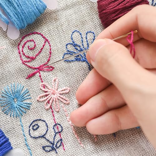 Image of Gocikiko Embroidery Books of Stitches,Handcrafted Embroidery & Stitching Book: Step-by-Step Techniques for Beginners and Enthusiasts with Visual Instructions, Patterns, and Sewing Tips