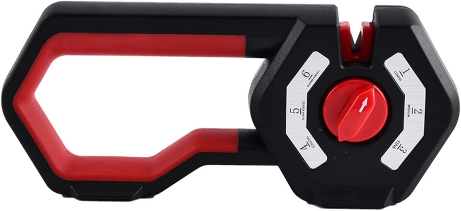 6-in-1 Kitchen Knife Accessories: 3-Stage Knife Sharpener Helps Repair Adjustable Handheld Manual Knife Sharpeners for Kitchen Knives, Scissor and Chef Knife. (black) 6-in-1 Kitchen Knife Accessories: 3-Stage Knife Sharpener Helps Repair Adjustable Handheld Manual Knife Sharpeners for Kitchen Knives, Scissor and Chef Knife. (black)