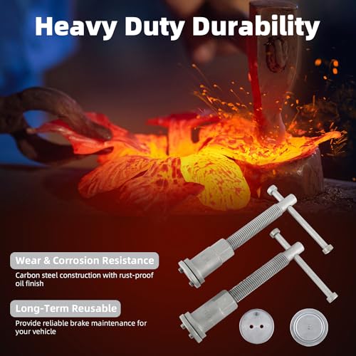 8MILELAKE 24pcs Disc Brake Caliper Compression Wind Back Tool Kit, Heavy Duty Brake Piston Caliper Compression Tool Set for Brake Pad Replacement - Thumbnail 5